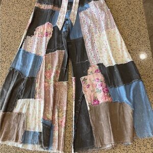 Oli & Hali Patchwork Wide Leg Pants - Multicolor